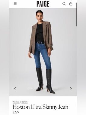 Paige Hoxton Ultra Skinny Jean. Size 26. Perfect Condition.